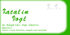 katalin vogl business card